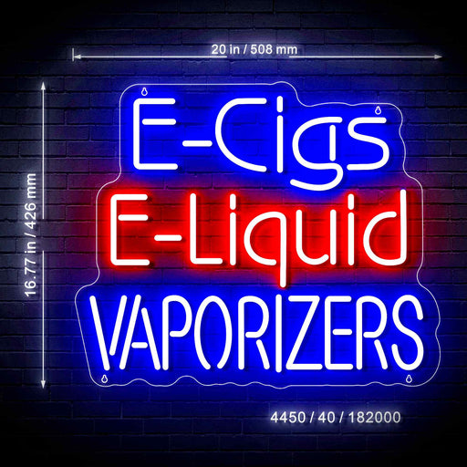 E-Cigs E-Liquid Vaporizers Ultra-Bright LED Sign with Remote (Neon-Style, LED Technology) - LED Gift Works