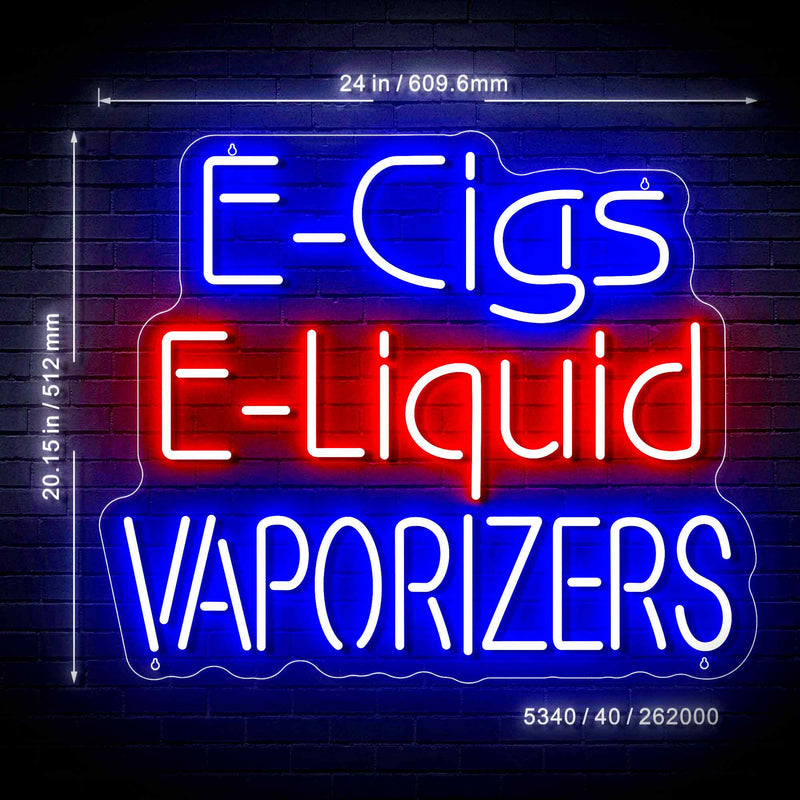 E-Cigs E-Liquid Vaporizers Ultra-Bright LED Sign with Remote (Neon-Style, LED Technology) - LED Gift Works