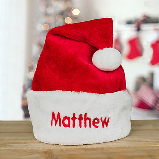 Embroidered Adult Santa Hat - LED Gift Works