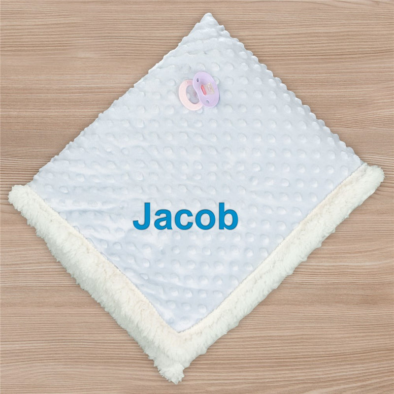 Personalized Any Name Baby Sherpa Blanket - Custom Name Baby Gift Blanket - LED Gift Works