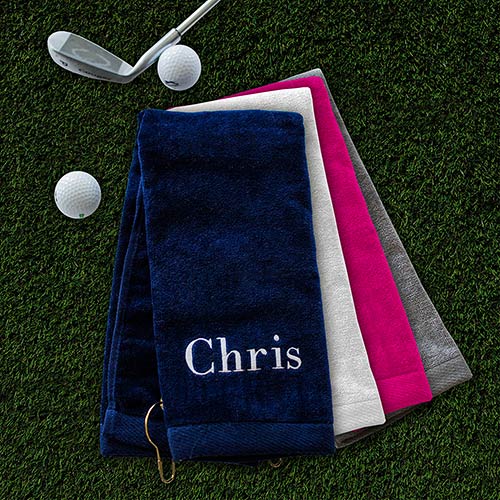 Personalized Golf Towel - Embroidered Golf Gift - LED Gift Works