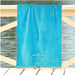 Champagne Glass Embroidered Beach Towel - Personalized - Way Up Gifts