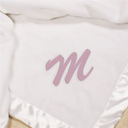White Baby Blanket - Soft Custom Infant Blanket for Newborns - LED Gift Works