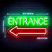 Entrance Left Arrow Ultra-Bright LED Sign with Remote (Neon-Style, LED Technology) - Way Up Gifts