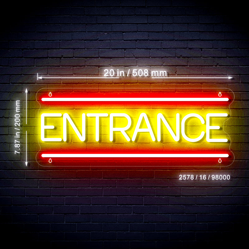Entrance Ultra-Bright LED Sign with Remote (Neon-Style, LED Technology) - LED Gift Works