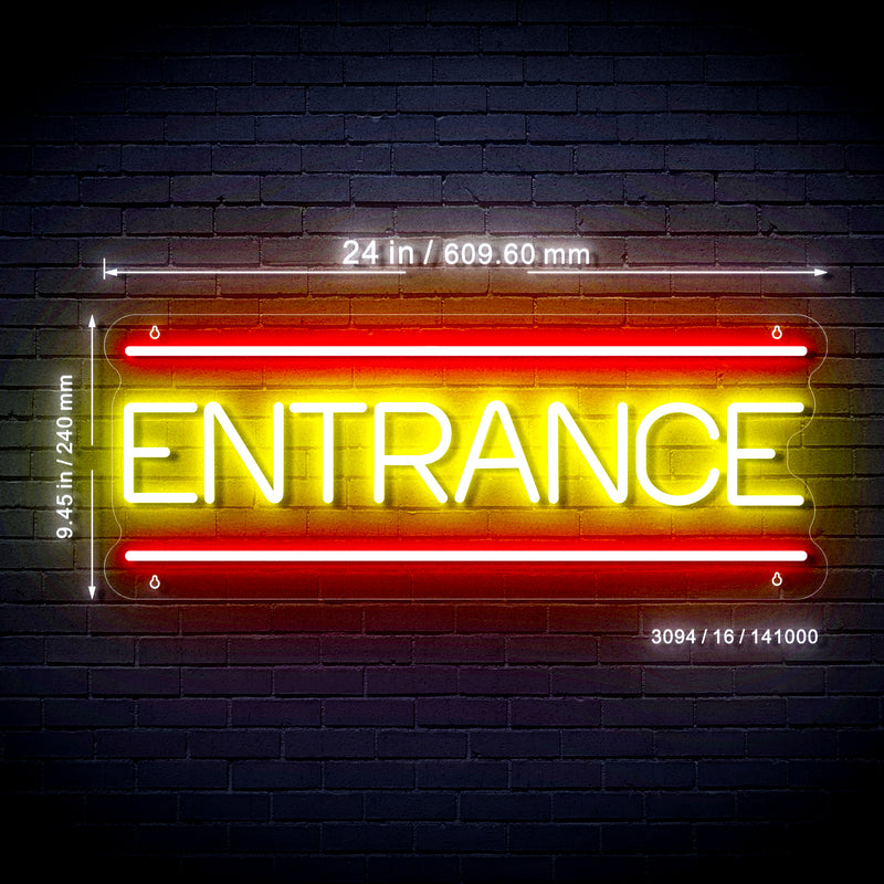 Entrance Ultra-Bright LED Sign with Remote (Neon-Style, LED Technology) - LED Gift Works