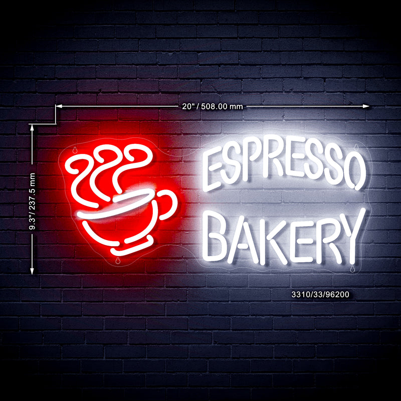 Coffee Espresso Bakery Ultra-Bright LED Sign with Remote (Neon-Style, LED Technology) - LED Gift Works