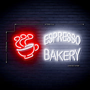 Coffee Espresso Bakery Ultra-Bright LED Sign with Remote (Neon-Style, LED Technology) - LED Gift Works