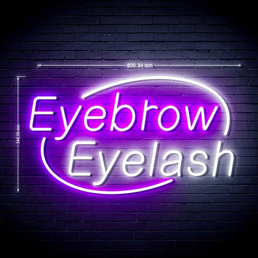 Beauty Salon Eyebrow Eyelash Ultra-Bright LED Sign with Remote (Neon-Style, LED Technology) - Way Up Gifts