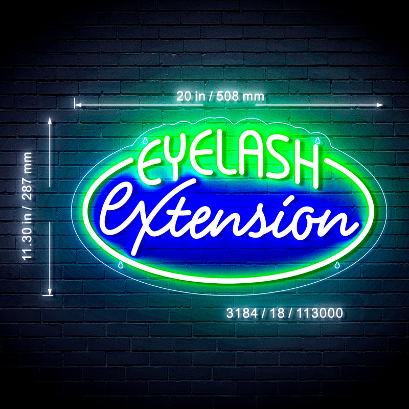 Eyelash Extension Ultra-Bright LED Sign with Remote (Neon-Style, LED Technology) - LED Gift Works
