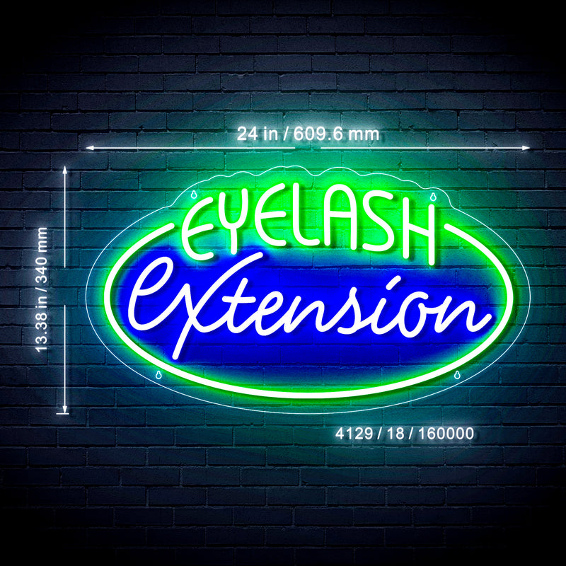 Led Neon Lashes Sign Eyelash Extension Ultra-Bright LED Sign with Remote (Neon-Style, LED T ...
