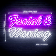 Facial & Waxing Ultra-Bright LED Sign with Remote (Neon-Style, LED Technology) - LED Gift Works