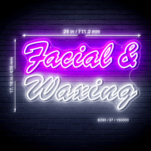 Facial & Waxing Ultra-Bright LED Sign with Remote (Neon-Style, LED Technology) - LED Gift Works