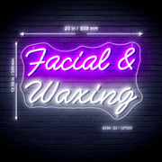 Facial & Waxing Ultra-Bright LED Sign with Remote (Neon-Style, LED Technology) - LED Gift Works