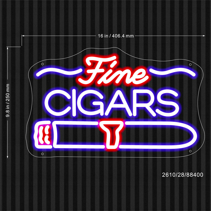 Fine Cigars Flex Silicone LED Sign (Neon-Style, LED Technology) - LED Gift Works