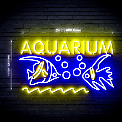 Fish Aquarium Ultra-Bright LED Sign with Remote (Neon-Style, LED Technology) - Way Up Gifts