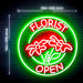 Flower Shop Open Florist Flex Silicone LED Sign (Neon-Style, LED Technology) - Way Up Gifts