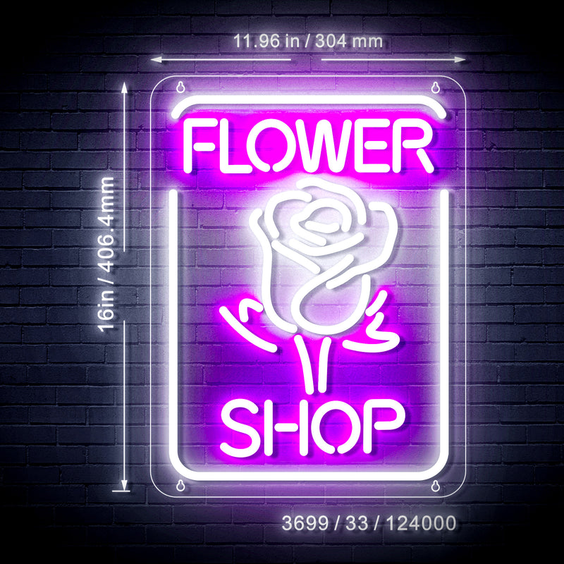 Led Flower Sign Simple Flower Shop Flex Silicone LED Sign (Neon-Style, LED Technology) — LED ...