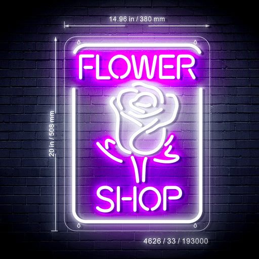 Flower Shop Ultra-Bright LED Sign with Remote (Neon-Style, LED Technology) - LED Gift Works