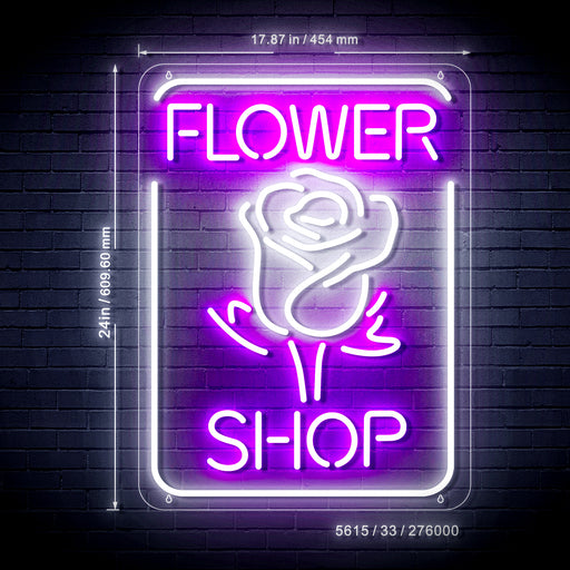 Flower Shop Ultra-Bright LED Sign with Remote (Neon-Style, LED Technology) - LED Gift Works