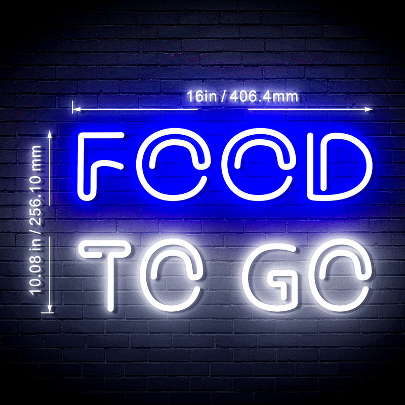 Carry Out Food to Go Flex Silicone LED Sign (Neon-Style, LED Technology) - LED Gift Works
