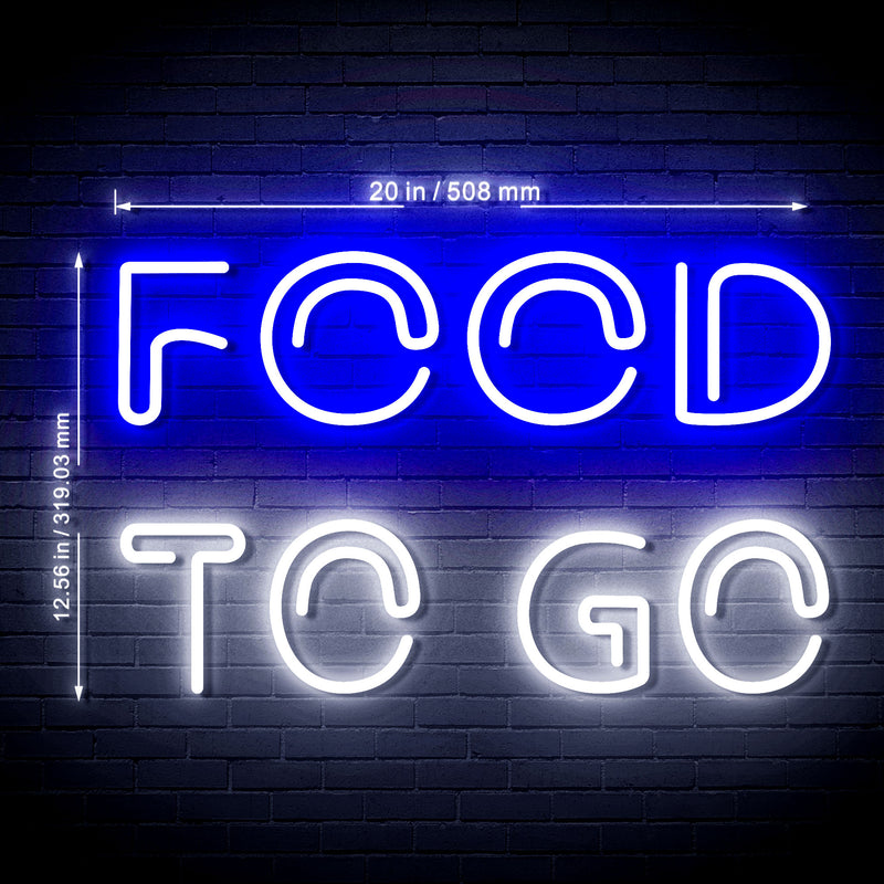 Carry Out Food to Go Ultra-Bright LED Sign with Remote (Neon-Style, LED Technology) - LED Gift Works
