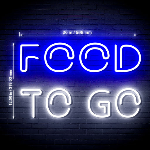 Carry Out Food to Go Ultra-Bright LED Sign with Remote (Neon-Style, LED Technology) - LED Gift Works
