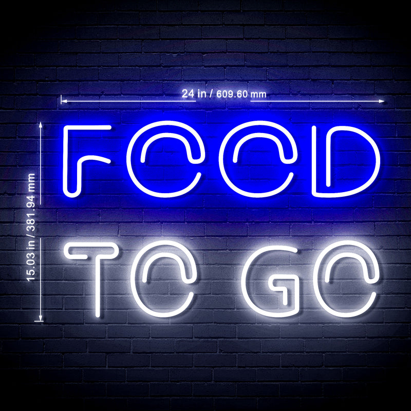 Carry Out Food to Go Ultra-Bright LED Sign with Remote (Neon-Style, LED Technology) - LED Gift Works