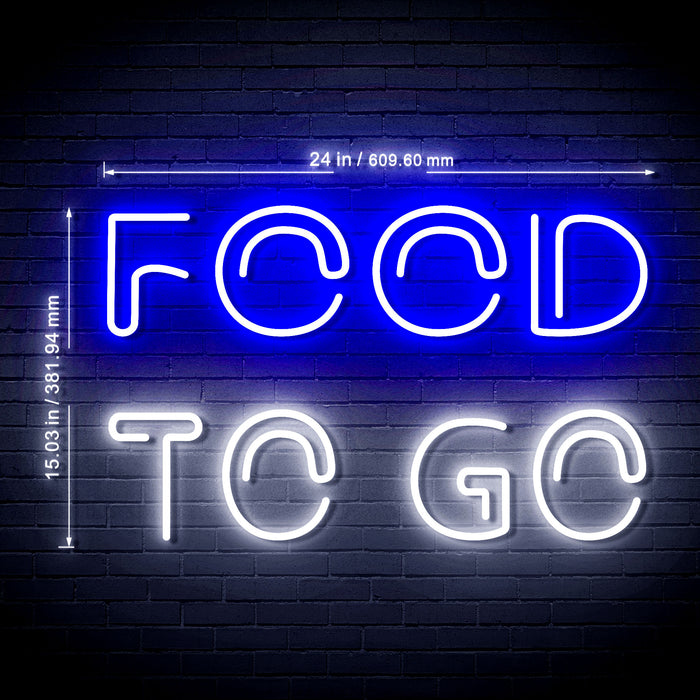 Carry Out Food to Go Ultra-Bright LED Sign with Remote (Neon-Style, LED Technology) - Way Up Gifts