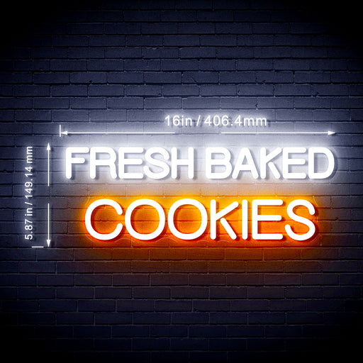 Bakery Fresh Baked Cookies Flex Silicone LED Sign (Neon-Style, LED Technology) - Way Up Gifts