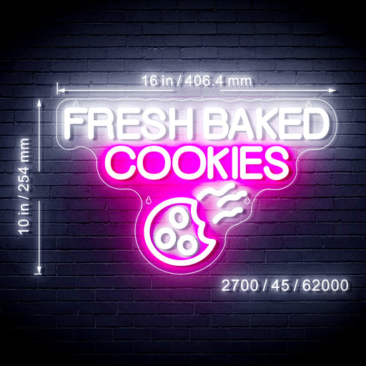Fresh Baked Cookies w/ Cookie Flex Silicone LED Sign (Neon-Style, LED Technology) - LED Gift Works