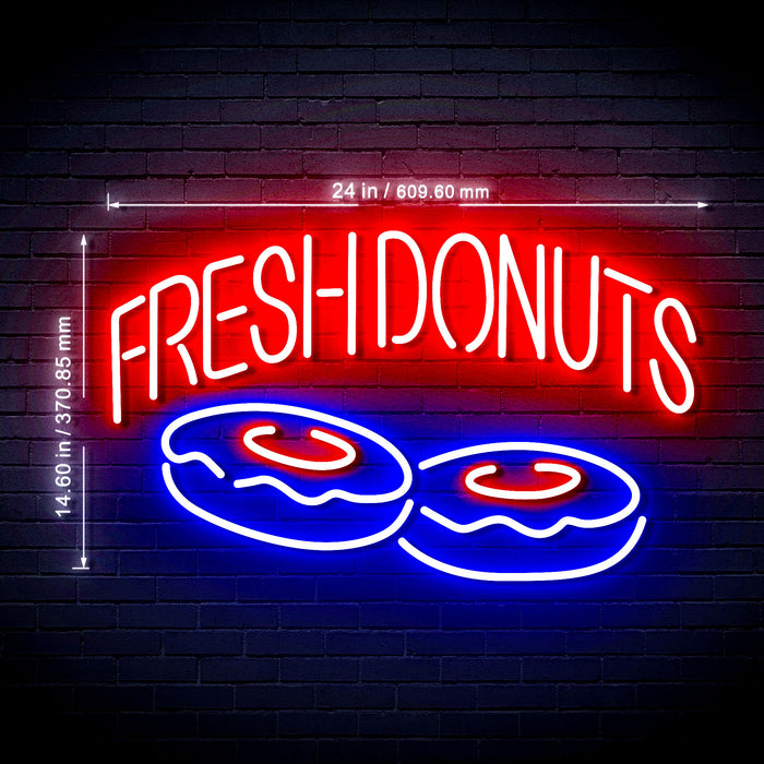 Fresh Donuts Ultra-Bright LED Sign with Remote (Neon-Style, LED Technology) - Way Up Gifts