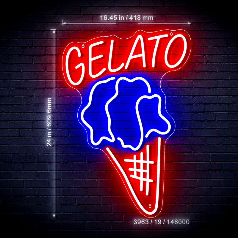 Gelato Ultra-Bright LED Sign with Remote (Neon-Style, LED Technology) - LED Gift Works