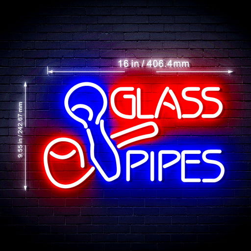 Head Shop Glass Pipes Flex Silicone LED Sign (Neon-Style, LED Technology) - Way Up Gifts