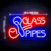 Head Shop Glass Pipes Flex Silicone LED Sign (Neon-Style, LED Technology) - Way Up Gifts