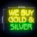 Pawn Shop We Buy Gold & Silver Ultra-Bright LED Sign with Remote (Neon-Style, LED Technology) - Way Up Gifts