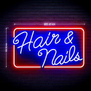 Beauty Salon Hair & Nails Ultra-Bright LED Sign with Remote (Neon-Style, LED Technology) - LED Gift Works