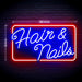 Beauty Salon Hair & Nails Ultra-Bright LED Sign with Remote (Neon-Style, LED Technology) - Way Up Gifts
