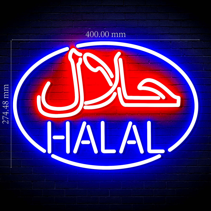 Arabic Restaurant Halal Food Flex Silicone LED Sign (Neon-Style, LED Technology) - LED Gift Works