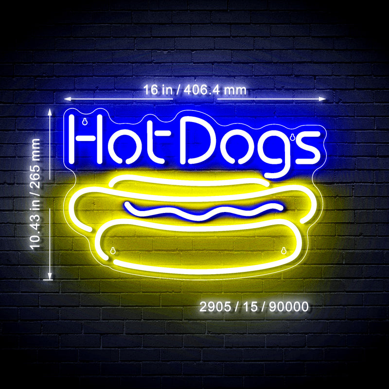Hot Dogs Flex Silicone LED Sign (Neon-Style, LED Technology) - LED Gift Works
