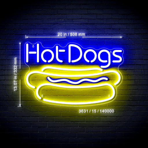 Hot Dogs Ultra-Bright LED Sign with Remote (Neon-Style, LED Technology) - LED Gift Works