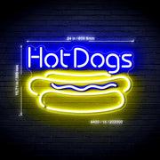 Hot Dogs Ultra-Bright LED Sign with Remote (Neon-Style, LED Technology) - LED Gift Works