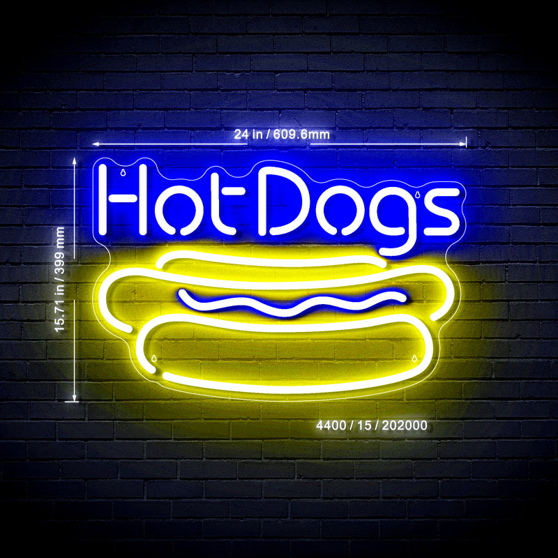 Hot Dogs Ultra-Bright LED Sign with Remote (Neon-Style, LED Technology) - LED Gift Works