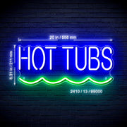 Hot Tubs Ultra-Bright LED Sign with Remote (Neon-Style, LED Technology) - LED Gift Works
