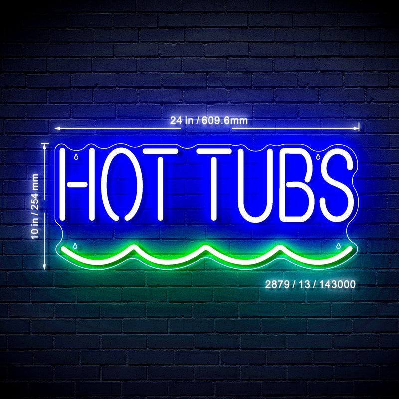 Hot Tubs Ultra-Bright LED Sign with Remote (Neon-Style, LED Technology) - LED Gift Works
