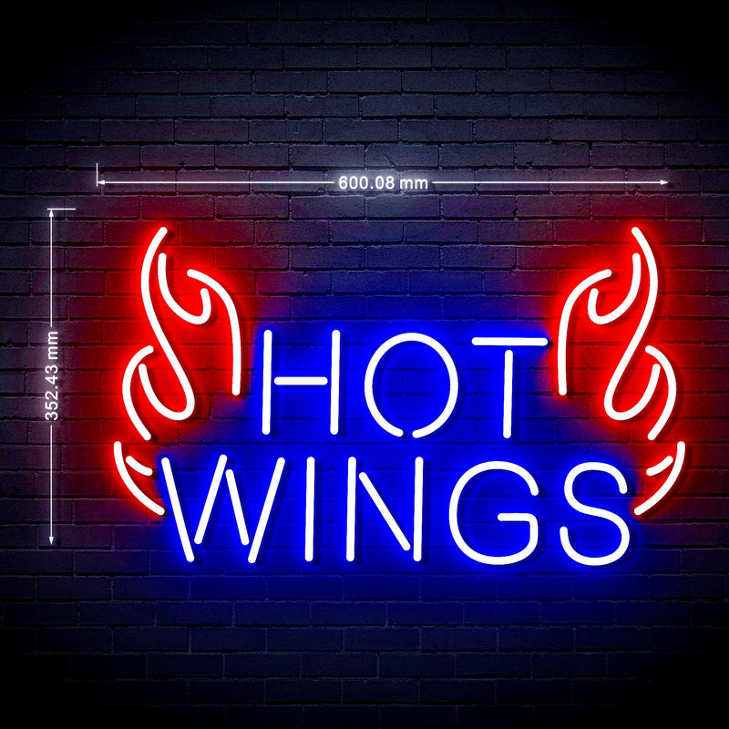 Chicken Hot Wings Ultra-Bright LED Sign with Remote (Neon-Style, LED Technology) - LED Gift Works