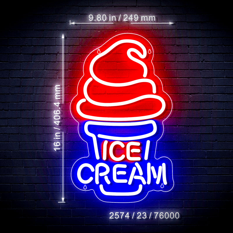 Ice Cream Cones Flex Silicone LED Sign (Neon-Style, LED Technology) - LED Gift Works
