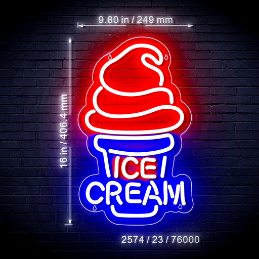 Ice Cream Cones Flex Silicone LED Sign (Neon-Style, LED Technology) - LED Gift Works