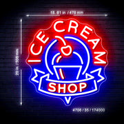 Ice Cream Shop Ultra-Bright LED Sign with Remote (Neon-Style, LED Technology) (Copy) - LED Gift Works