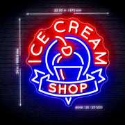 Ice Cream Shop Ultra-Bright LED Sign with Remote (Neon-Style, LED Technology) (Copy) - LED Gift Works